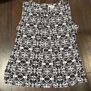 Calvin Klein Black & White Printed Sleeveless Camisole